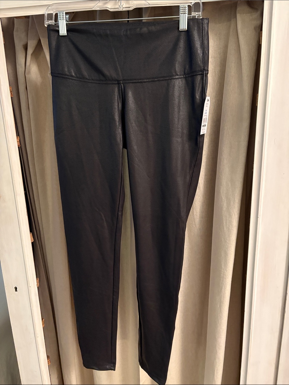 Time and Tru Black Faux Leather Leggings